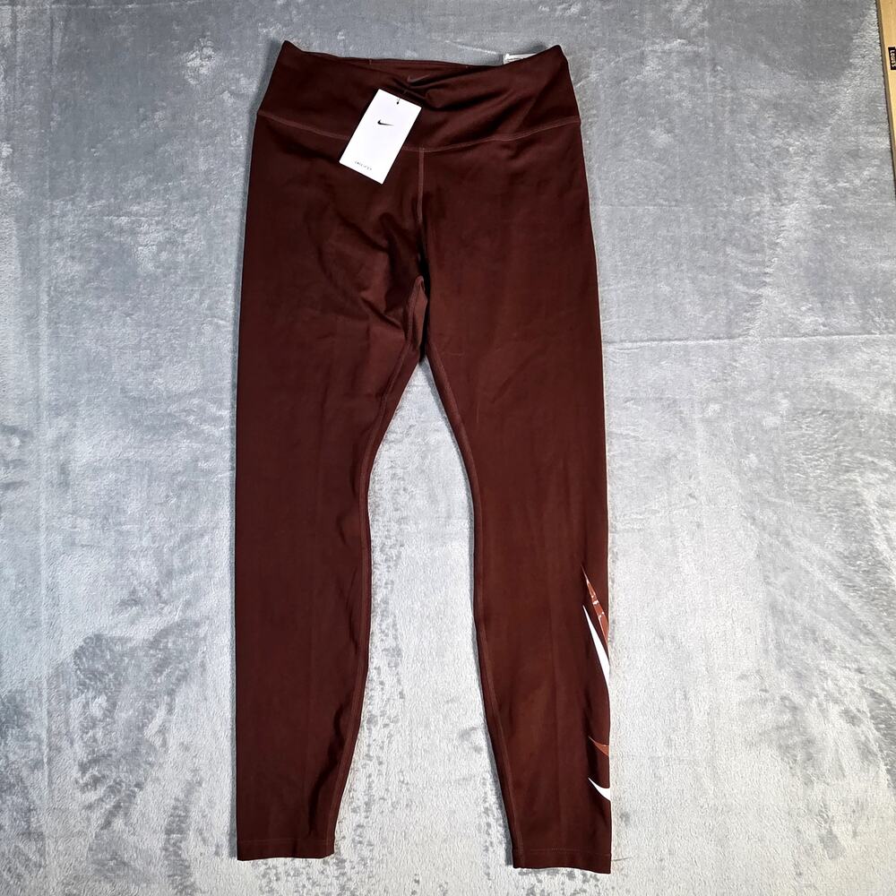 NEW! NWT NIKE One Mid-RIse 7/8 length womens leggings in Brown size‎ Medium